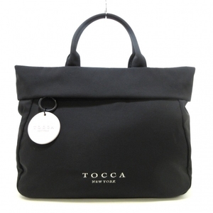 トッカ TOCCA ハンドバッグ - ポリエステル×合皮 黒 バッグ