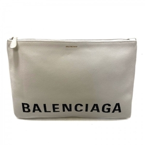 バレンシアガ BALENCIAGA クラッチバッグ 529313 ヴィル クラッチバッグ レザー 白×黒 バッグ