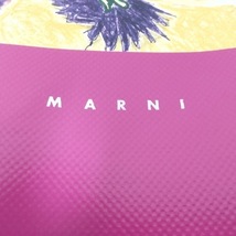 マルニ MARNI トートバッグ - PVC(塩化ビニール)×レザー 白×パープル×マルチ 花柄 バッグ_画像8