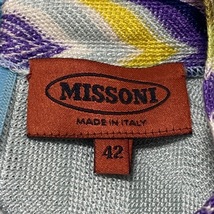 ミッソーニ MISSONI ノースリーブセーター サイズ42 M - ライトブルー×パープル×マルチ レディース ハイネック トップス_画像3