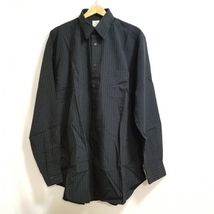 ヨウジヤマモト yohjiyamamoto 長袖シャツ サイズ4 XL - 黒×白 メンズ COSTUME D'HOMME/ストライプ トップス_画像1