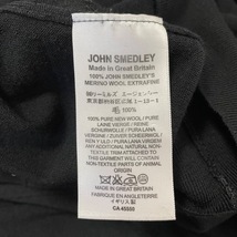 ジョンスメドレー JOHN SMEDLEY 長袖セーター サイズM - 黒 メンズ Vネック 美品 トップス_画像4