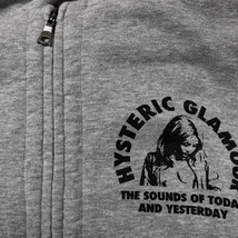 ヒステリックグラマー HYSTERIC GLAMOUR パーカー サイズS - グレー×黒 メンズ 長袖 トップス_画像6