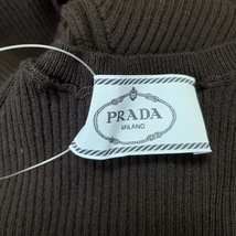 プラダ PRADA 長袖セーター サイズ38 S 黒 レディース クルーネック/コットン 美品 トップス_画像3