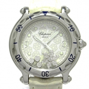 Chopard(ショパール) 腕時計 ハッピースポーツ スノーフレーク 27/8949 レディース 革ベルト/3Pムービングダイヤ アイボリーの画像1