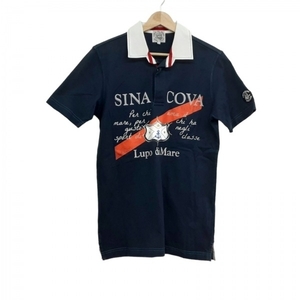 sinakobaSINACOVA polo-shirt with short sleeves size M - dark navy × white × multi men's beautiful goods tops 