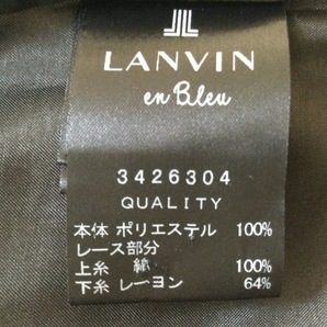 ランバンオンブルー LANVIN en Bleu サイズ38 M - 黒 レディース クルーネック/ノースリーブ/ひざ丈 ワンピースの画像4