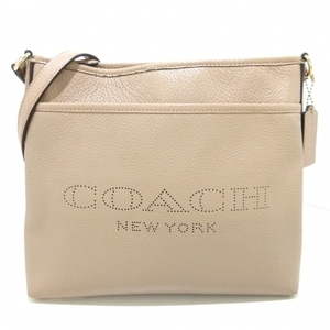 コーチ COACH ショルダーバッグ 91167 - レザー ベージュ パンチング バッグ