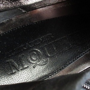 アレキサンダーマックイーン ALEXANDER McQUEEN ショートブーツ 38 - レザー×パイソン×金属素材 黒×シルバー レディース スカル 靴の画像7