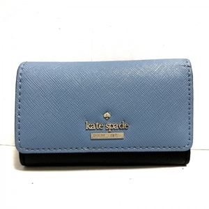 ケイトスペード Kate spade キーケース - レザー ブルー×黒 6連フック 財布