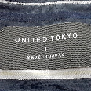 ユナイテッド トウキョウ UNITED TOKYO 長袖シャツ サイズ1 S - ダークネイビー×ライトグレー×イエロー メンズ ストライプ トップスの画像3