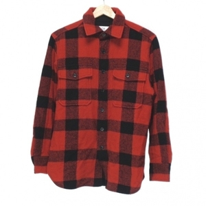  Calvin Klein CalvinKlein long sleeve shirt size M - red × black men's check pattern tops 