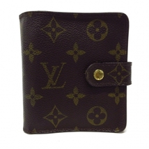 ルイヴィトン LOUIS VUITTON 2つ折り財布 M61667 コンパクト・ジップ モノグラム・キャンバス SD0081 財布_画像1