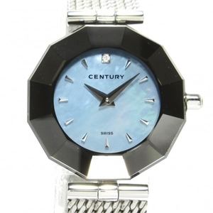 CENTURY(センチュリー) 腕時計 タイムジェム レディース シェル文字盤/1Pダイヤ ブルーシェル
