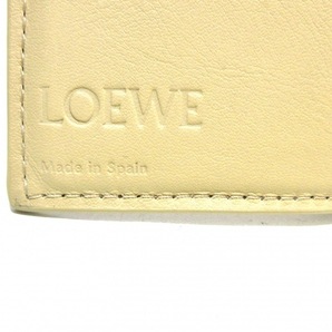 ロエベ LOEWE 3つ折り財布/ミニ/コンパクト アナグラム トライフォールド レザー ベージュ 財布の画像5