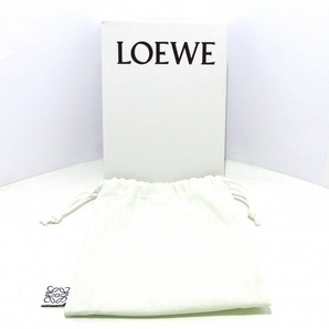 ロエベ LOEWE 3つ折り財布/ミニ/コンパクト アナグラム トライフォールド ウォレット ペブルグレインカーフ 黒×ダークブラウン 財布の画像10