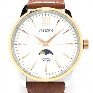 CITIZEN(シチズン) 腕時計 - AK5006-58A/6321-S121426 メンズ 社外ベルト/ムーンフェイス シルバー