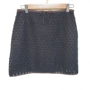  paul (pole) kaPAULEKA skirt size 38 M - black × dark brown lady's bottoms 