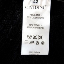 チヴィディーニ CIVIDINI 長袖セーター/ニット サイズ42 M - 黒×ライトブラウン レディース タートルネック/ボーダー トップス_画像5