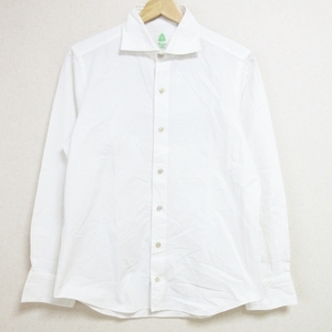 フィナモレ finamore 長袖シャツ サイズ15.5/40 - 白 メンズ ストライプ トップス
