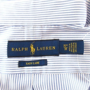 ラルフローレン RalphLauren 半袖シャツ サイズ15.5/39 - ライトブルー×白 メンズ EASY CARE/ストライプ トップスの画像3