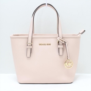 マイケルコース MICHAEL KORS ハンドバッグ - レザー ライトピンク 美品 バッグ