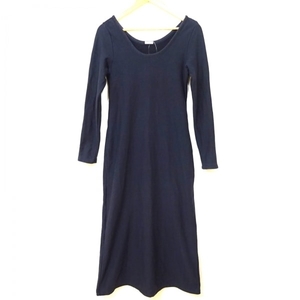  Dress Terior DRESSTERIOR - dark navy lady's crew neck / long sleeve / maxi height / sweat One-piece 