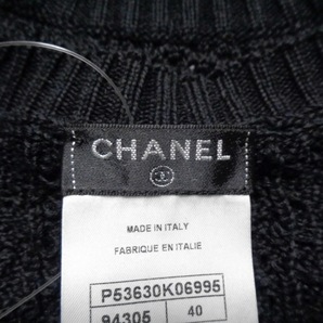 シャネル CHANEL 半袖セーター/ニット サイズ40 M P53630 - 黒 レディース 2016年 トップスの画像3