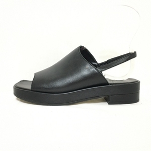 ワイズ Y's サンダル L - レザー 黒 レディース 靴