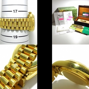 ROLEX(ロレックス) 腕時計 デイデイト 18038A メンズ 金無垢/23コマ/8Pラウンドダイヤ＆2Pバケットダイヤ ゴールドの画像10