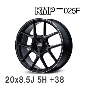 【MID/マルカサービス】 RMP 025F 20x8.5J +38 114 5H セミグロスブラック＋リムエッジDC＋ロゴマシニング アルミホイール 4本セット