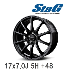 【MID/マルカサービス】 SCHNEDER STAG 17x7.0J +48 114 5H ストロングガンメタ アルミホイール 4本セット