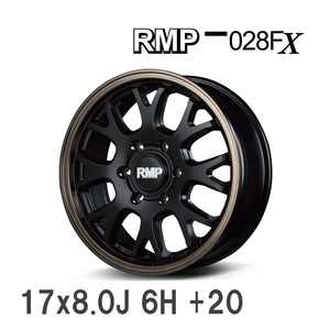 【MID/マルカサービス】 RMP 028FX 17x8.0J +20 139 6H セミグロスブラック/リム ブロンズクリア アルミホイール 4本セット