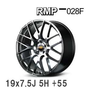 【MID/マルカサービス】 RMP 028F 19x7.5J +55 114 5H ハイパーメタルコート＋ミラーカット アルミホイール 4本セット