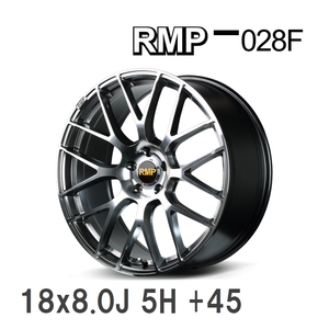 【MID/マルカサービス】 RMP 028F 18x8.0J +45 112 5H ハイパーメタルコート＋ミラーカット アルミホイール 4本セット