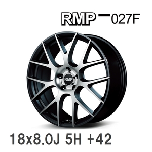 【MID/マルカサービス】 RMP 027F 18x8.0J +42 114 5H セミグロスガンメタ/ポリッシュ アルミホイール 4本セット