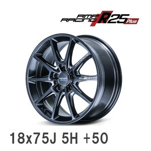 【MID/マルカサービス】 RMP-Racing R25 plus 18x75J +50 100 5H ディープチタンシルバー アルミホイール 4本セット