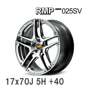 【MID/マルカサービス】 RMP 025SV 17x70J +40 114 5H ハイパーメタルコート/ブラッシュド/アンダーカット アルミホイール 4本セット