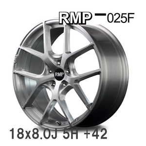 【MID/マルカサービス】 RMP 025F 18x8.0J +42 114 5H 3Dブラッシュド アルミホイール 4本セット