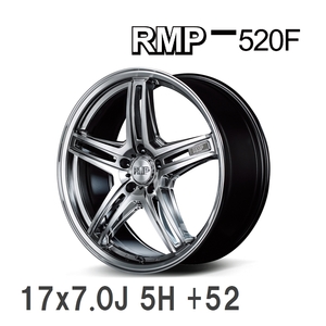 【MID/マルカサービス】 RMP 520F 17x7.0J +52 112 5H ハイパーメタルコート/ポリッシュ アルミホイール 4本セット