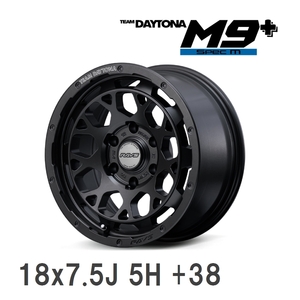 【MID/マルカサービス】 TEAM DAYTONA M9+ Spec-M 18x7.5J +38 114.3 5H セミグロススーパーダークガンメタ アルミホイール 4本セット