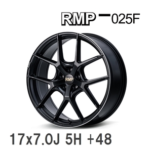 【MID/マルカサービス】 RMP 025F 17x7.0J +48 112 5H セミグロスブラック アルミホイール 4本セット