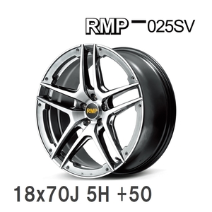 【MID/マルカサービス】 RMP 025SV 18x70J +50 100 5H ハイパーメタルコート/ブラッシュド/アンダーカット アルミホイール 4本セット