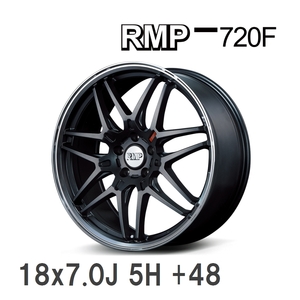 【MID/マルカサービス】 RMP 720F 18x7.0J +48 114 5H セミグロスガンメタ/リムポリッシュ アルミホイール 4本セット