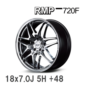 【MID/マルカサービス】 RMP 720F 18x7.0J +48 114 5H ハイパーメタルコート/ポリッシュ アルミホイール 4本セット