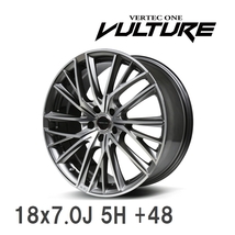 【MID/マルカサービス】 VERTEC ONE VULTURE 18x7.0J +48 114 5H ハイパーシルバーポリッシュ アルミホイール 4本セット_画像1