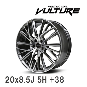 【MID/マルカサービス】 VERTEC ONE VULTURE 20x8.5J +38 114 5H ハイパーシルバーポリッシュ アルミホイール 4本セット