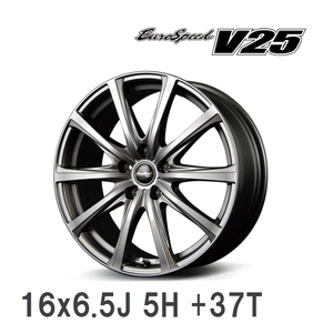 MID マルカサービス アルミホイール1本 ユーロスピード EUROSPEED V25 16インチ リム幅6.5J inset+37T 5H PCD114.3 メタリックグレー