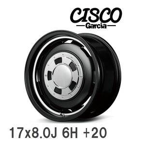 【MID/マルカサービス】 GARCIA CISCO 17x8.0J +20 139 6H セミグロスブラック+リムヴァーレイポリッシュ アルミホイール 4本セット