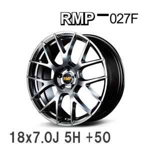 【MID/マルカサービス】 RMP 027F 18x7.0J +50 100 5H ハイパーメタルコート/ミラーカット アルミホイール 4本セット